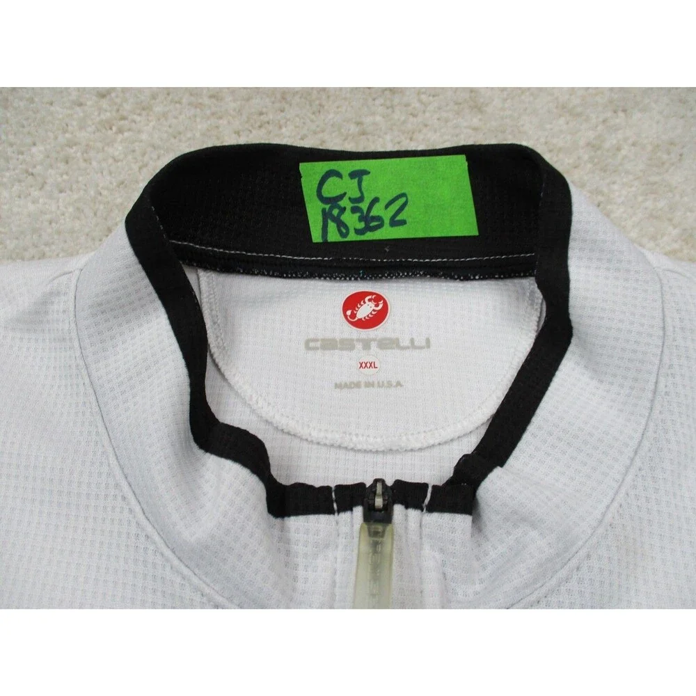 Castelli Cycling Jersey Men 3XL XXXL White Black Scorpion Zip Bike Shirt USA - Picture 6 of 12
